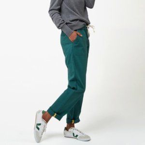 PACT | Woven Roll Up Pant - Mallard Green - Size M